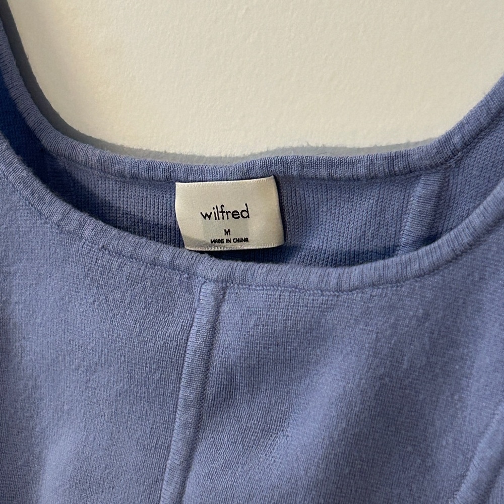 Wilfred Soft Blue Sculpt Knit Bustier Top
